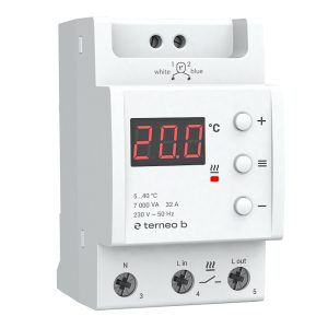 Терморегулятор Terneo b на дін рейку 32 А для теплої підлоги 32 А, 7000 ВА,5…40 °C, R10-4