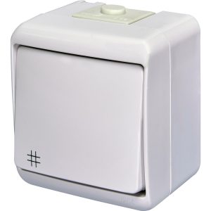 Вимикач 1-кл. зовн.перехресний IP54 VHE-6 білий