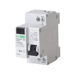 Автоматический выключатель защиты FAP6-АС 6кА "C" 1P+N IΔn=30мА In=10А