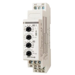 Реле затримки включення подвійне FRT14 43 24-240V AC/DC, 50/60Hz