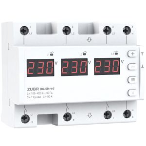 Реле напруги 50А, Зубр D6-50 red