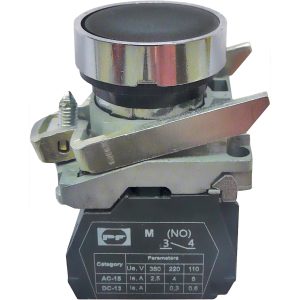 Вимикач кнопковий металевий FP4-BA21 1NO (чорний)