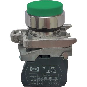 Вимикач кнопковий металевий  FP4-BL31 1NO (зелений)