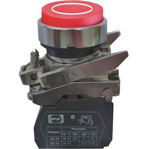 Вимикач кнопковий металевий FP4-BL4322 1NC (O, червоний)