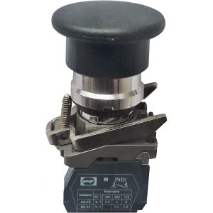 Вимикач кнопковий металевий FP4-BC21 1NO (чорний)