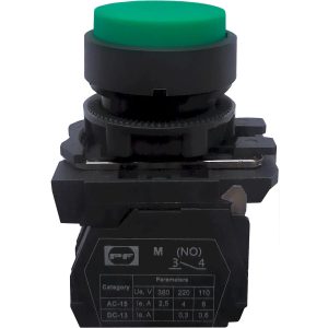 Вимикач кнопковий пластиковий FP5-AL31 1NO (зелений)