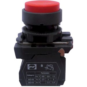 Вимикач кнопковий пластиковий FP5-AL42 1NC (червоний)
