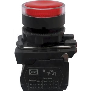 Вимикач кнопковий пластиковий FP5-AW3461230 1NC (червоний)