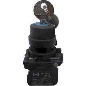 Кнопка пластиковая без фиксации FP FP5-AG33 2НО (черная)