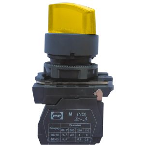 Кнопка пластиковая без фиксации FP5-AK2565230 1НО (желтая)