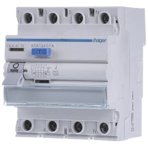 ПЗВ 4P 6kA 63A 100mA A Hager (B)