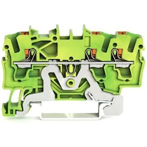 Клема TOPJOB S 3-контактна заземляюча 2,5(4)мм2, жовто-зелена