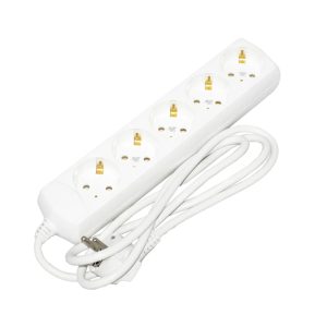 Подовжувач 5гн 1,5м З/К 2P+PE 3х1мм2 10А/250В "UEC"