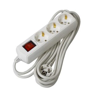 Подовжувач 3гн 5м З/К 2P+PE 3х1мм2 10А/250В "UEC"