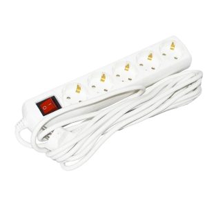 Подовжувач 5гн 5м З/К 2P+PE 3х1мм2 10А/250В "UEC"