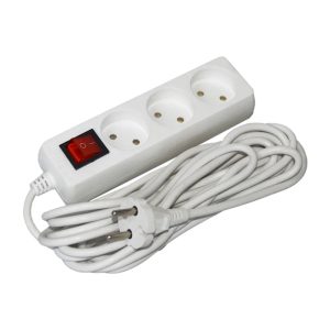 Подовжувач 3гн 5м без З/К У3 + вимикач (2х0.75мм2) "UEC"