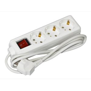 Подовжувач 3гн 1,5м без З/К У3 + вимикач (3х1мм2) "UEC"