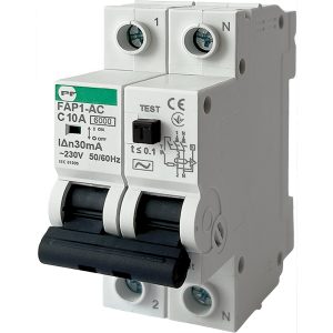 Автомат захисного відключення FAP1-AC  "C"  10А/0,03A  2P  6кА