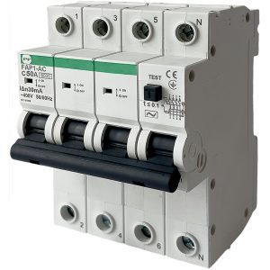 Автомат захисного відключення FAP1-AC  "C"  50А/0,03A  4P  6кА