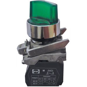 Вимикач кнопковий металевий FP4-BK3365024 2NО(зелений)