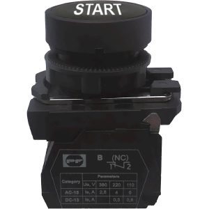 Кнопка пластиковая без фиксации FP5-AA4351 1НО (START, черный)