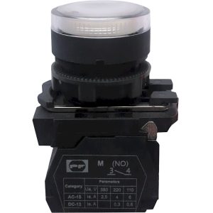 Вимикач кнопковий пластиковий FP5-AW3161110 1NO (білий)