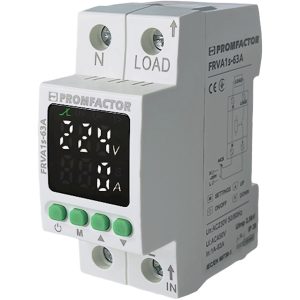 Однофазне реле контролю напруги та струму  FRVA1S-63A