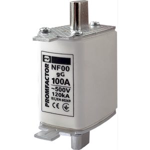 Запобіжник ножевий з плавкою вставкою NF00.100A 500V 120kA