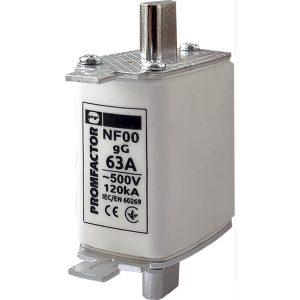 Запобіжник ножевий з плавкою вставкою  NF00.63A 500V 120kA