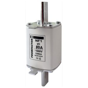 Запобіжник ножевий з  плавкою вставкою  NF1.80A 500V 120kA