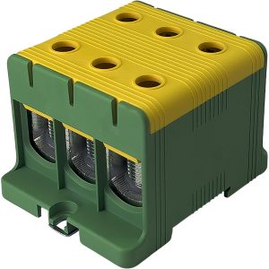 Клемма FT1150G 3P, Cu:35-150 / Al:35-150 35-150мм2, желто-зеленая