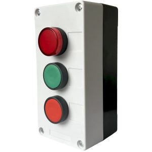 Пост кнопковий тримісний FP5-BOX3W012 «Зелений/Червоний» та індикатором 230V