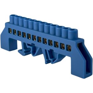 Шина нульова ізольована STF712B 6x9мм2 (синя)