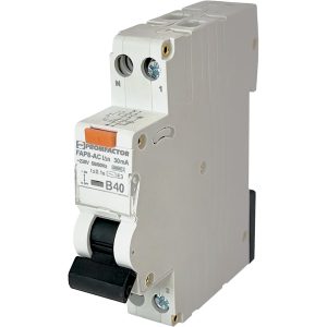 Автоматический выключатель защиты FAP8-AC "B" 40А/0,03А 1P+N 6кА