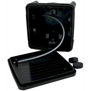 Коробка розподільча 100х100х50 IP65 зовнішня пласт. чорна "UEC"