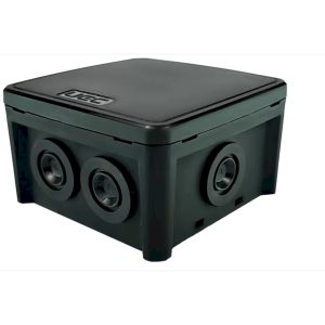 Коробка розподільча 75х75х48 IP65 зовнішня пласт. чорна "UEC"