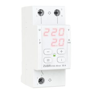 Реле напруги з контролем струму 32А, Zubr CV2-32 red