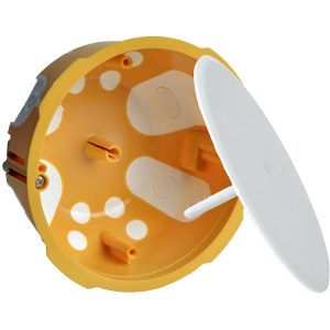 Коробка розподільча 104х55 IP20 внутрішня пласт. з кришкою d-104 гл.55мм (KO 97/LD_NA)