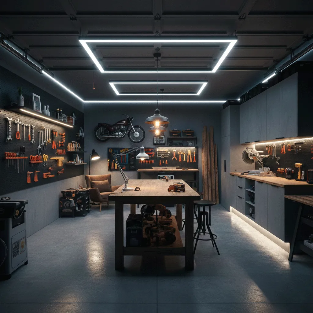 Як правильно організувати освітлення у гаражі або майстерні