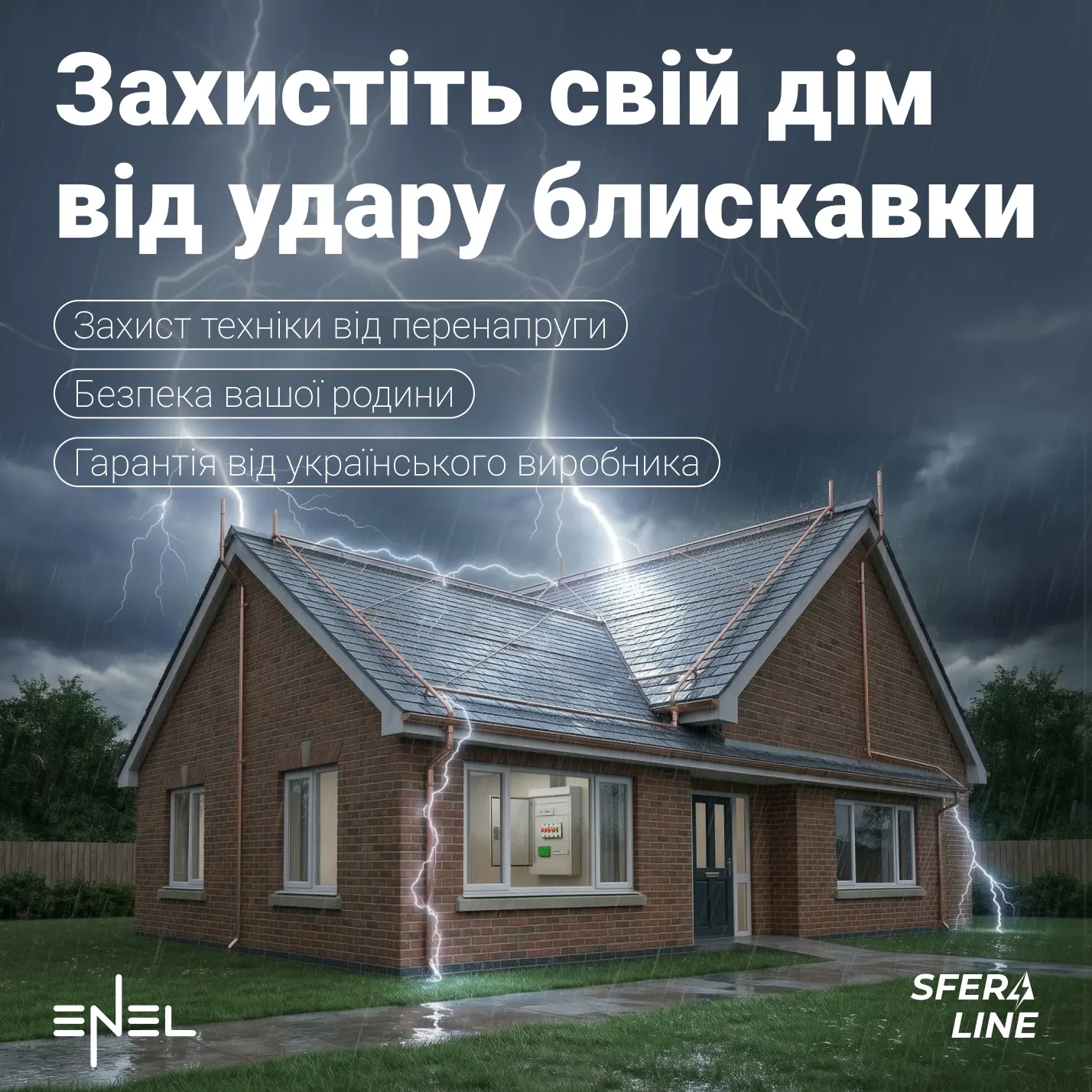 Енел | Блискавкозахист і заземлення для дому та промисловості
