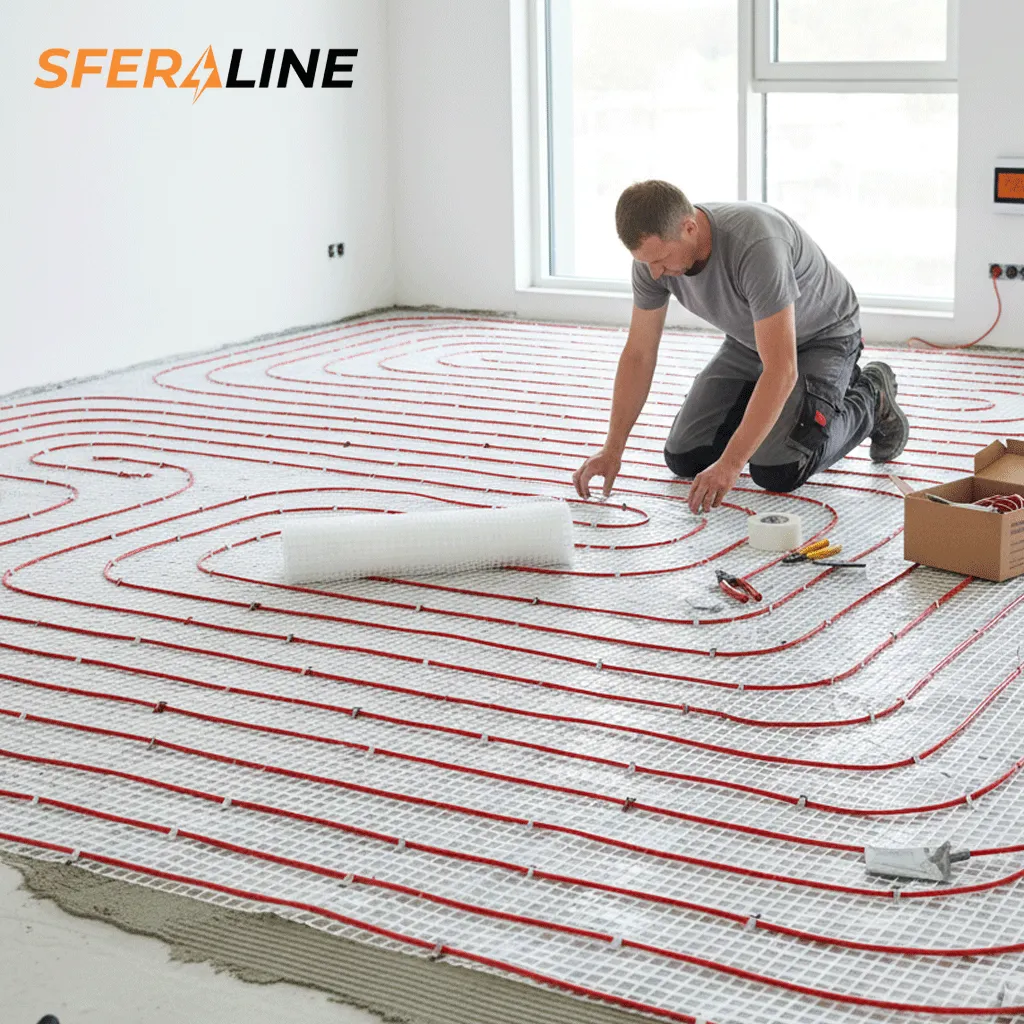 Монтаж нагревательного кабеля для теплого пола | Инструкция