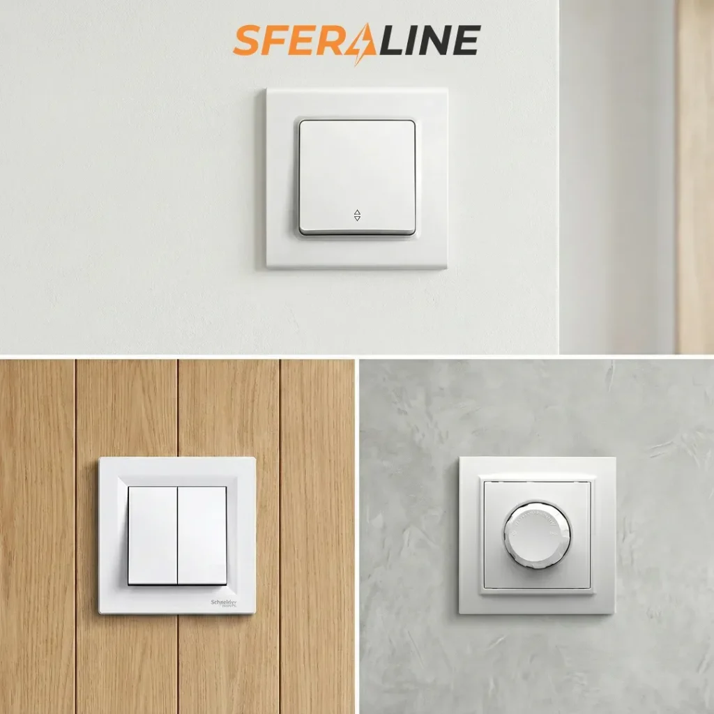 Выключатель света | Разница между одноклавишным, двухклавишным и диммером