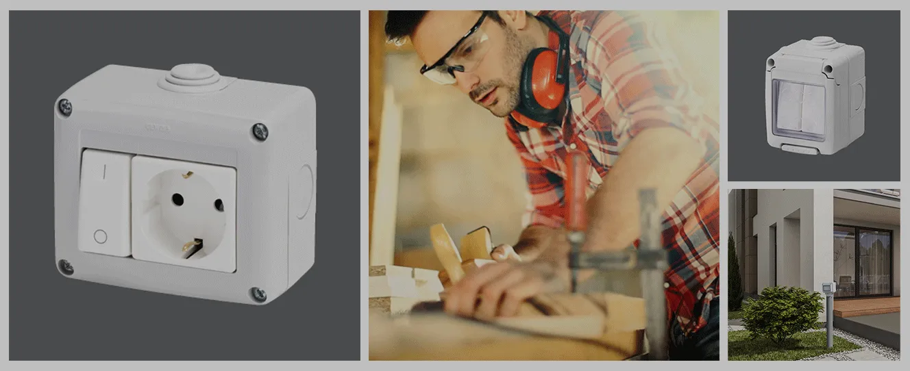 Настенные корпуса GEWISS для внутреннего и наружного монтажа