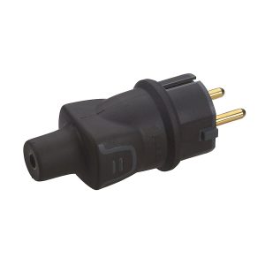 Вилка євро пряма з З/К 16А ІР44 чорна LEGRAND