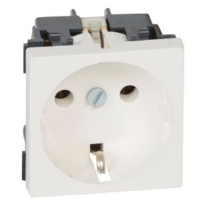 Розетка 1-а З/К внутр. 2-мод. гвинт біла MOSAIC