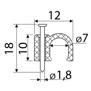 Скоба круглая 7мм (100шт)
