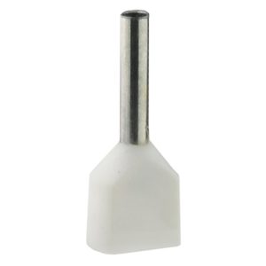 Наконечник втулковий для 2-х проводів   0,5 мм.кв. ізол. ТЕ 0,5-08 білі (100 шт) "АСКО"