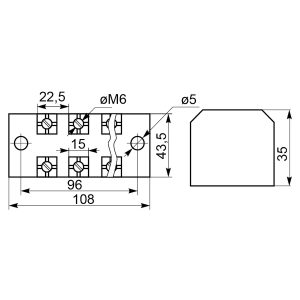 Клемная колодка в корпусе ТВ 1004