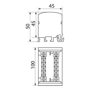 Шина нулевая в корпусе 2х11мм