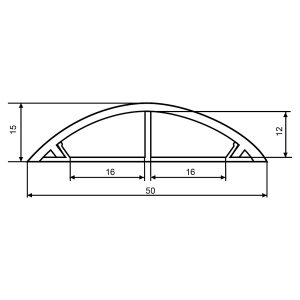 Кабель-канал 50х15/2000мм напольный
